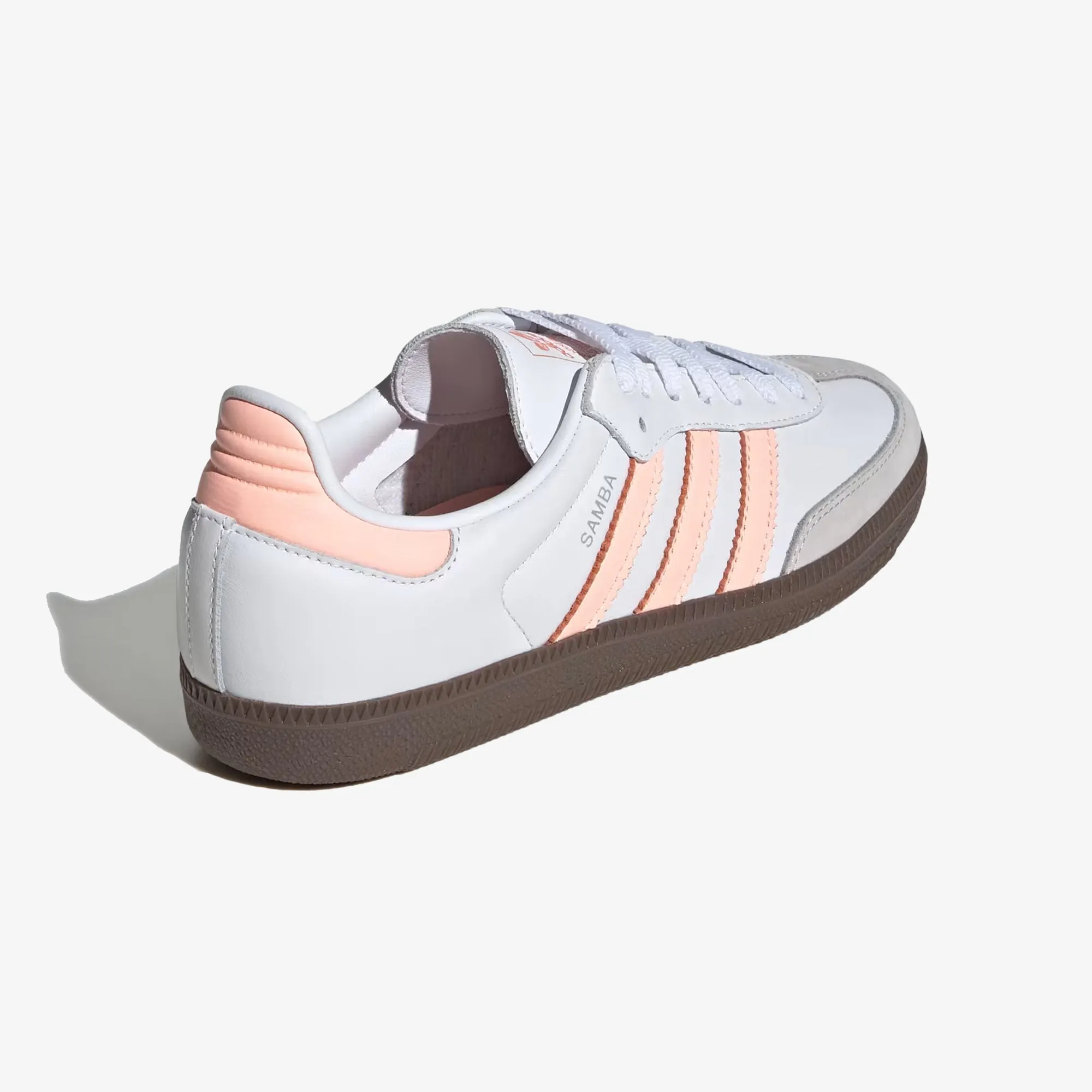 ADIDAS ORIGINALS | WMN'S SAMBA OG { CLOUD WHITE/CLEAR ORANGE/SEMI CORAL
