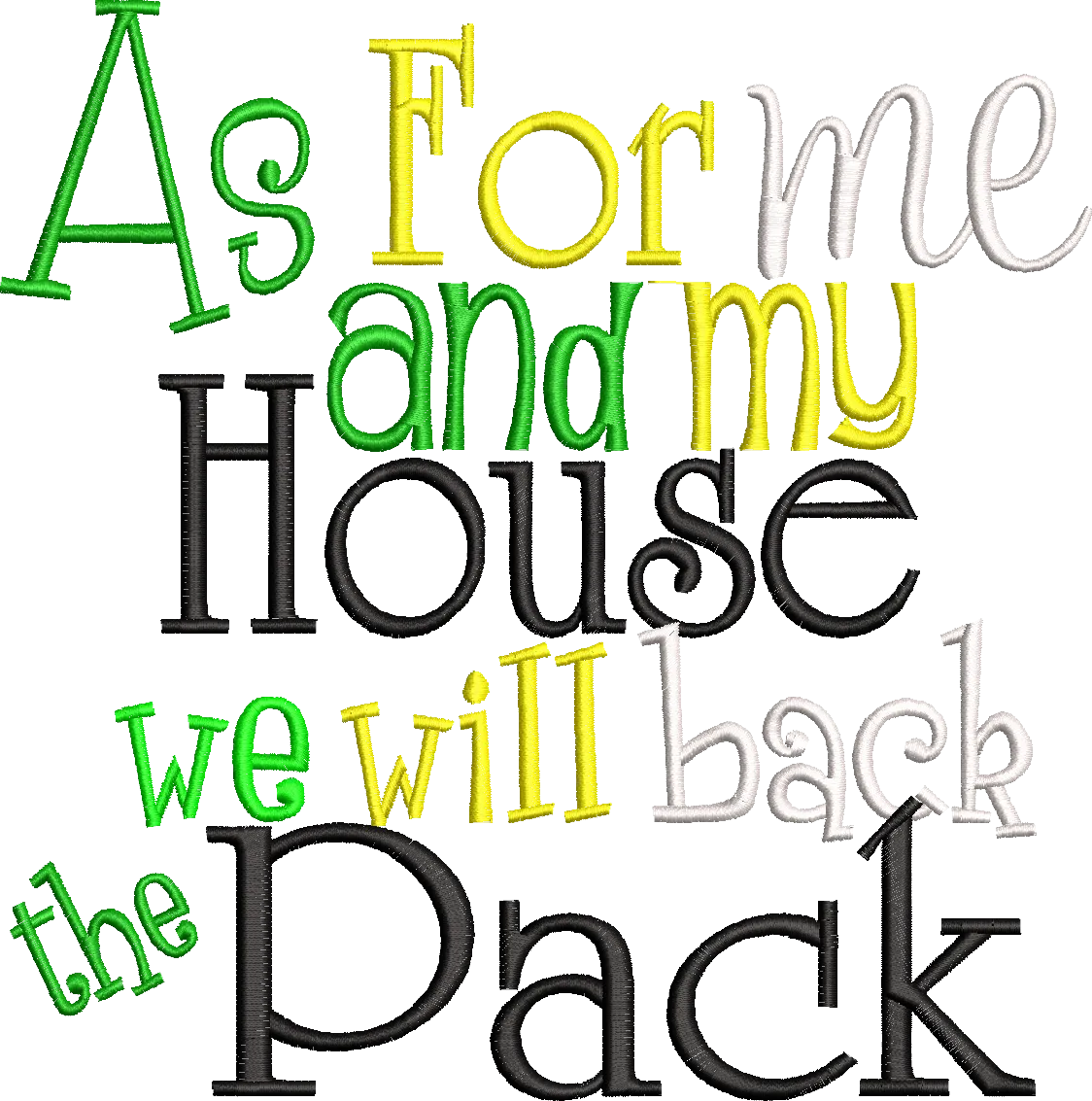 As for me and my house we back the Pack