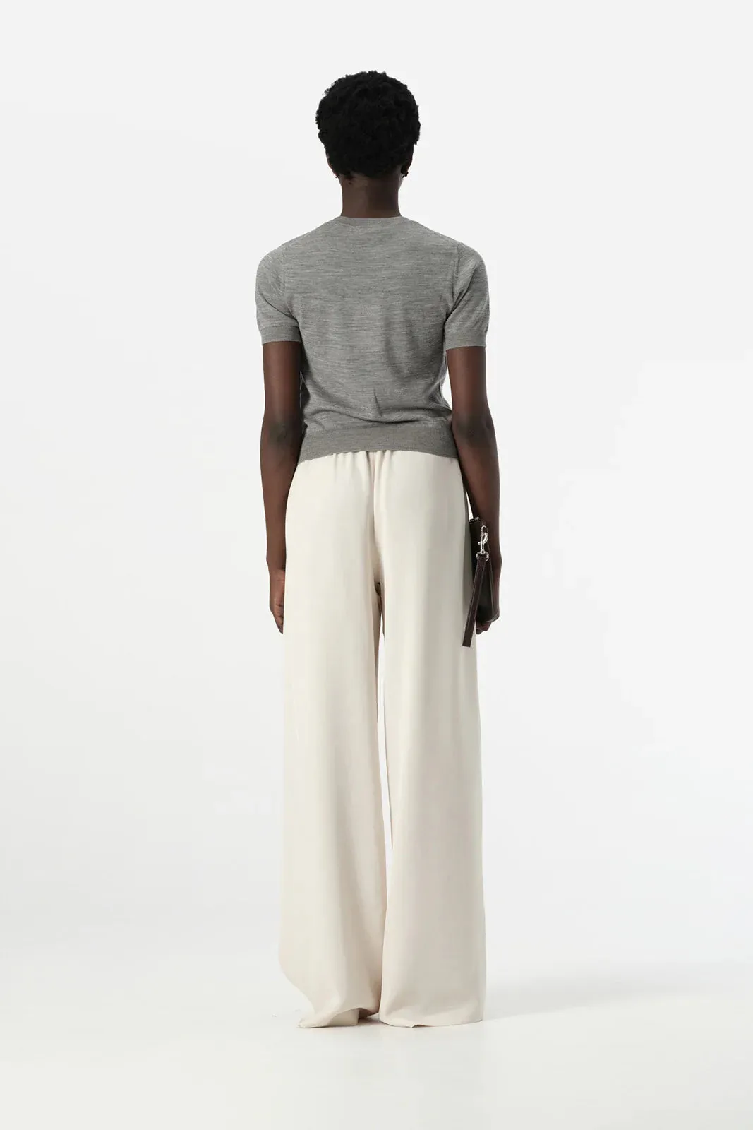 ASH KNIT TEE | Grey Marle