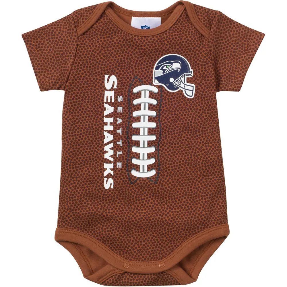 Baby Seahawks Fan Pigskin Onesie