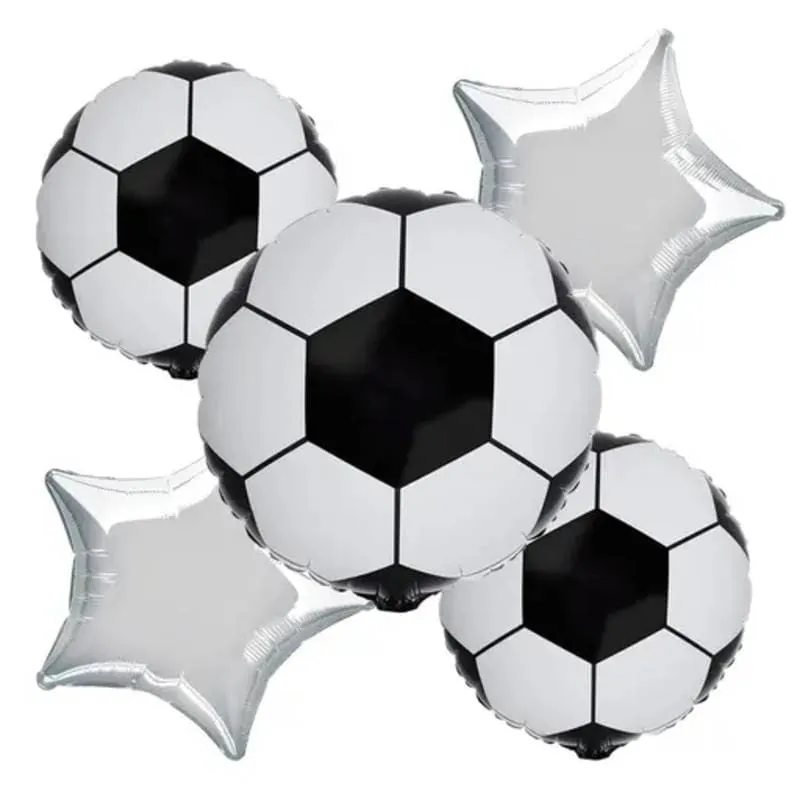 Balloons Foil Football Pack of 5 party