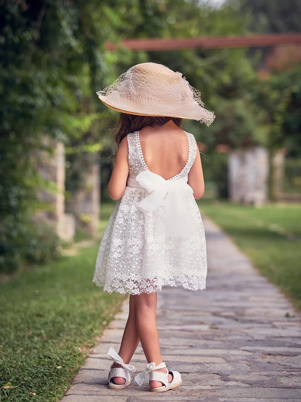 Baptismal Lace dress - KALIA White