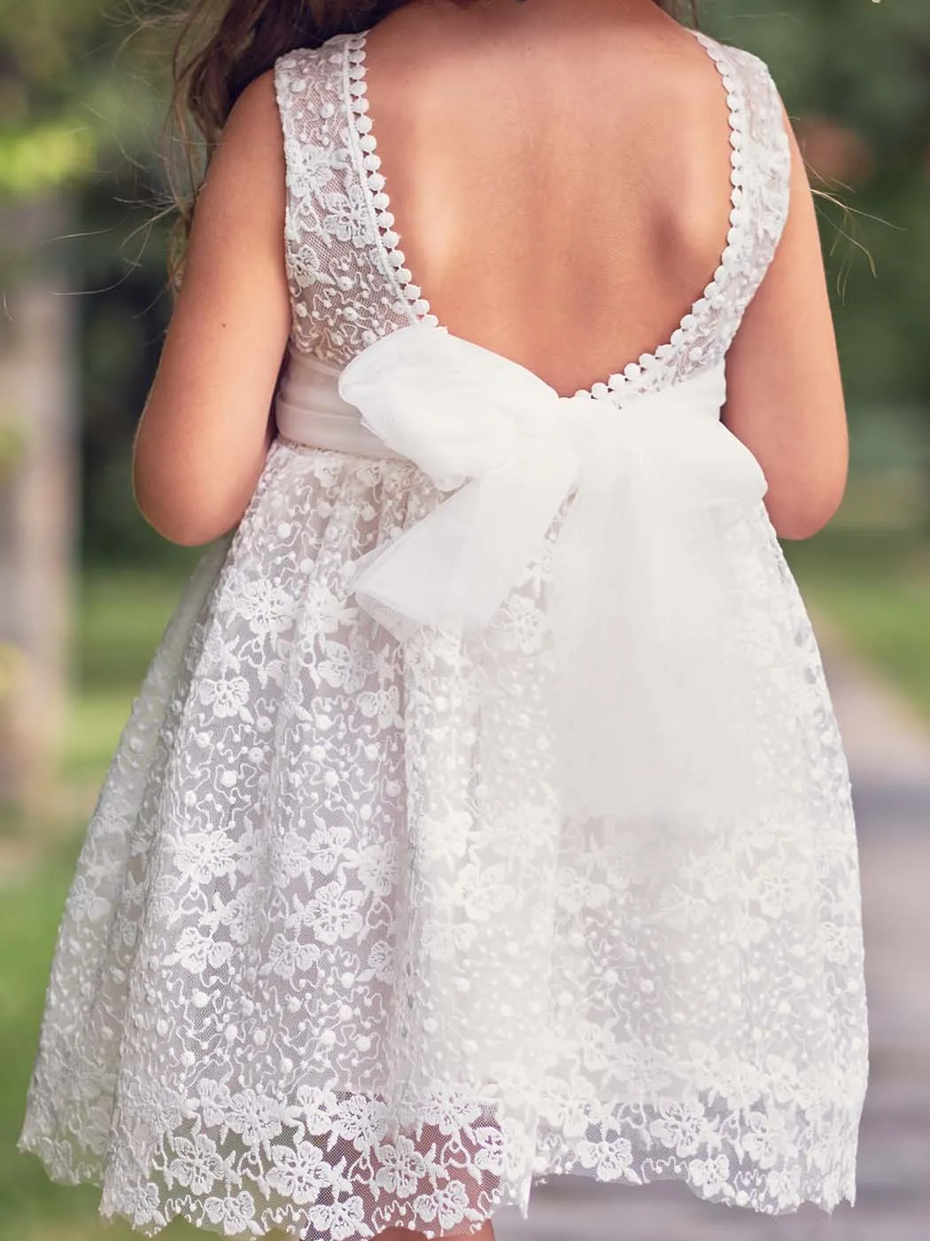Baptismal Lace dress - KALIA White