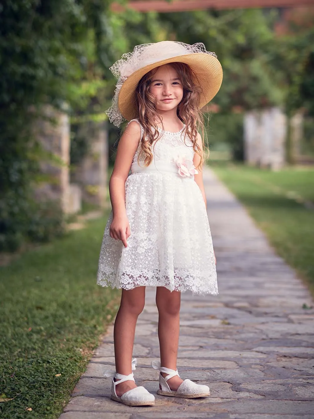 Baptismal Lace dress - KALIA White