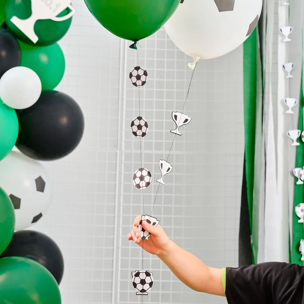 Black and White Football Balloon Tails