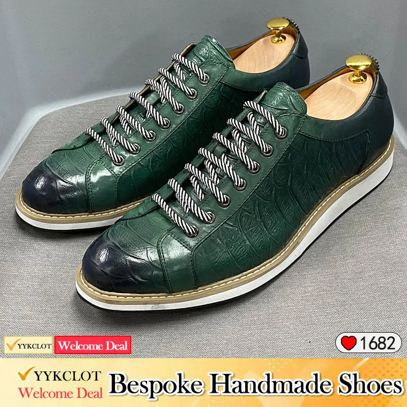 Black leather platform casual shoes fashion business leather shoes