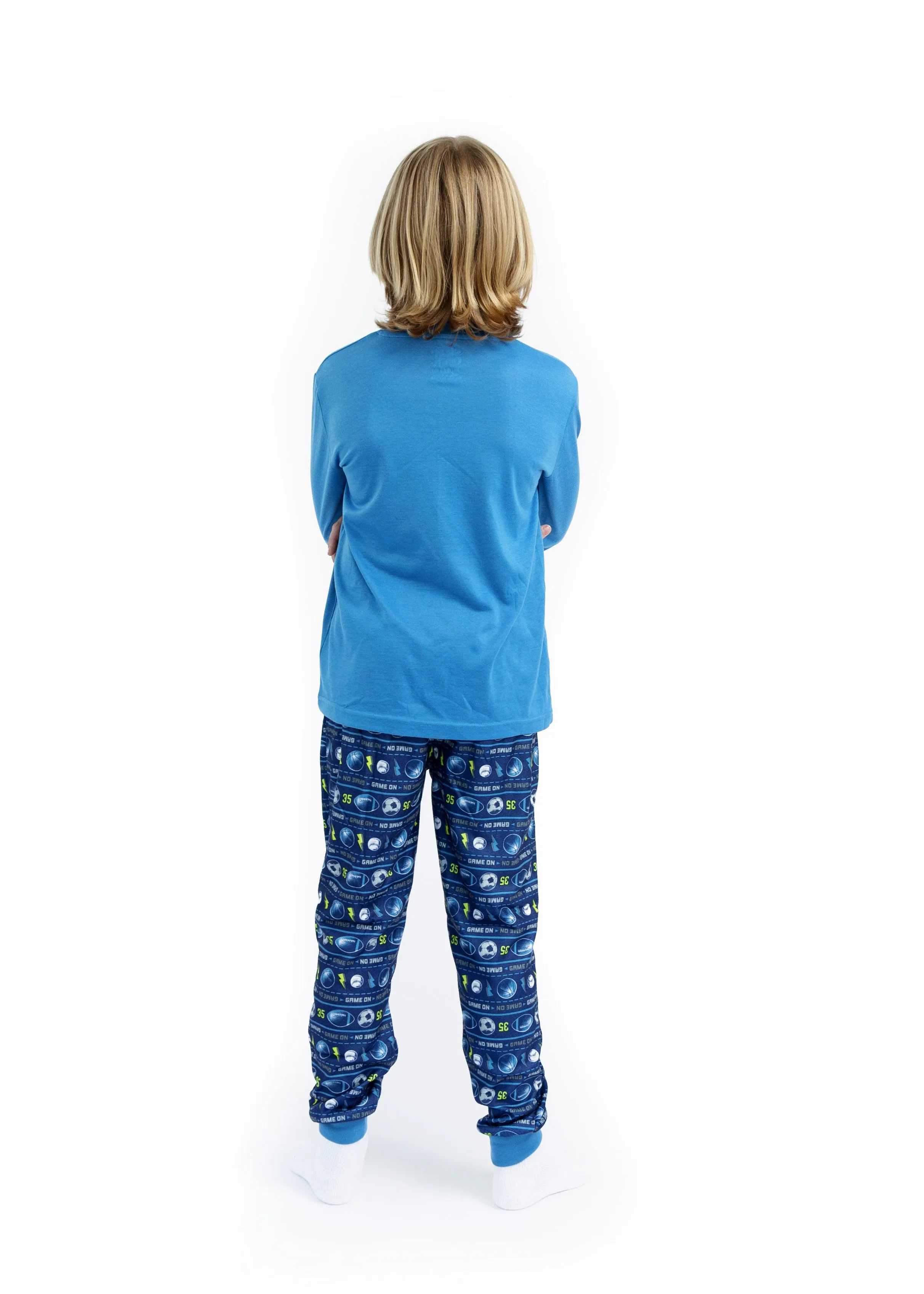 Boys My Level Brushed Jersey 2-Piece Pajama Sleep Set