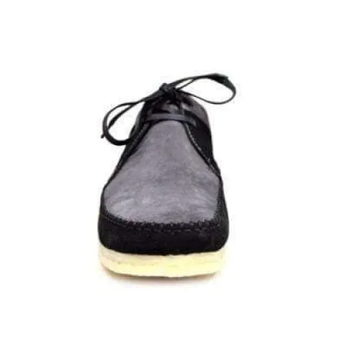 British Walkers Somerset Weaver Low Top Style Men's Black and Gray Suede Crepe Sole