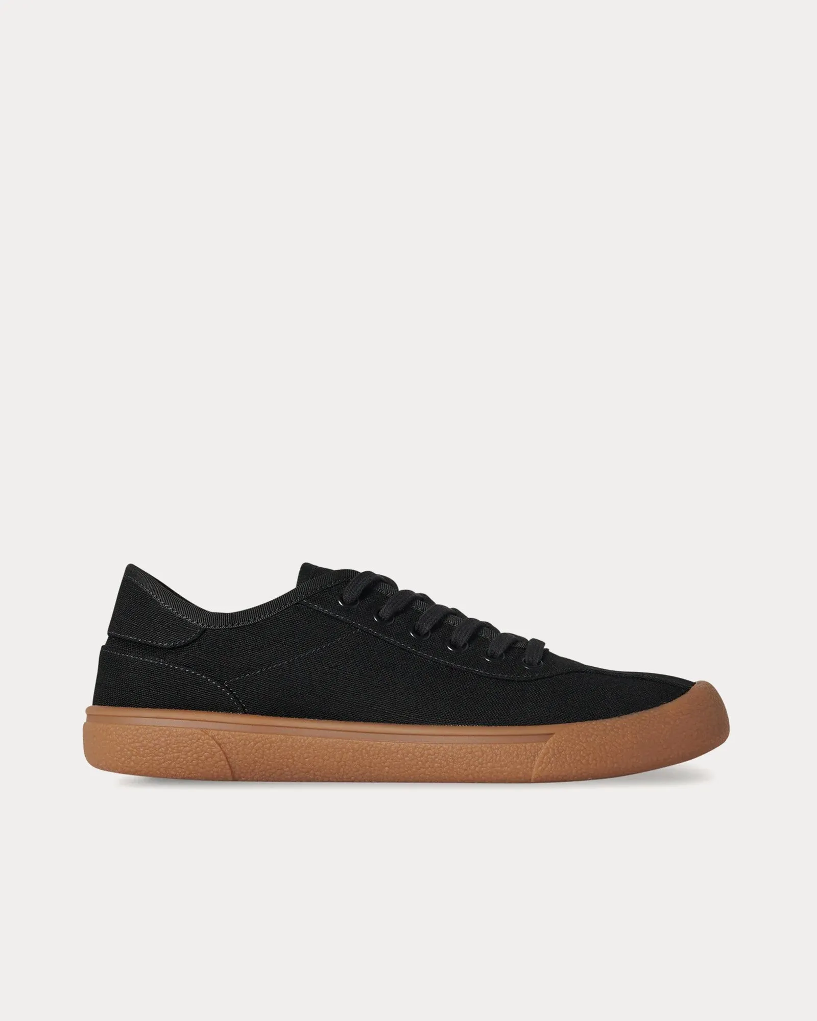 Canvas in Viscose & Linen Black Low Top Sneakers