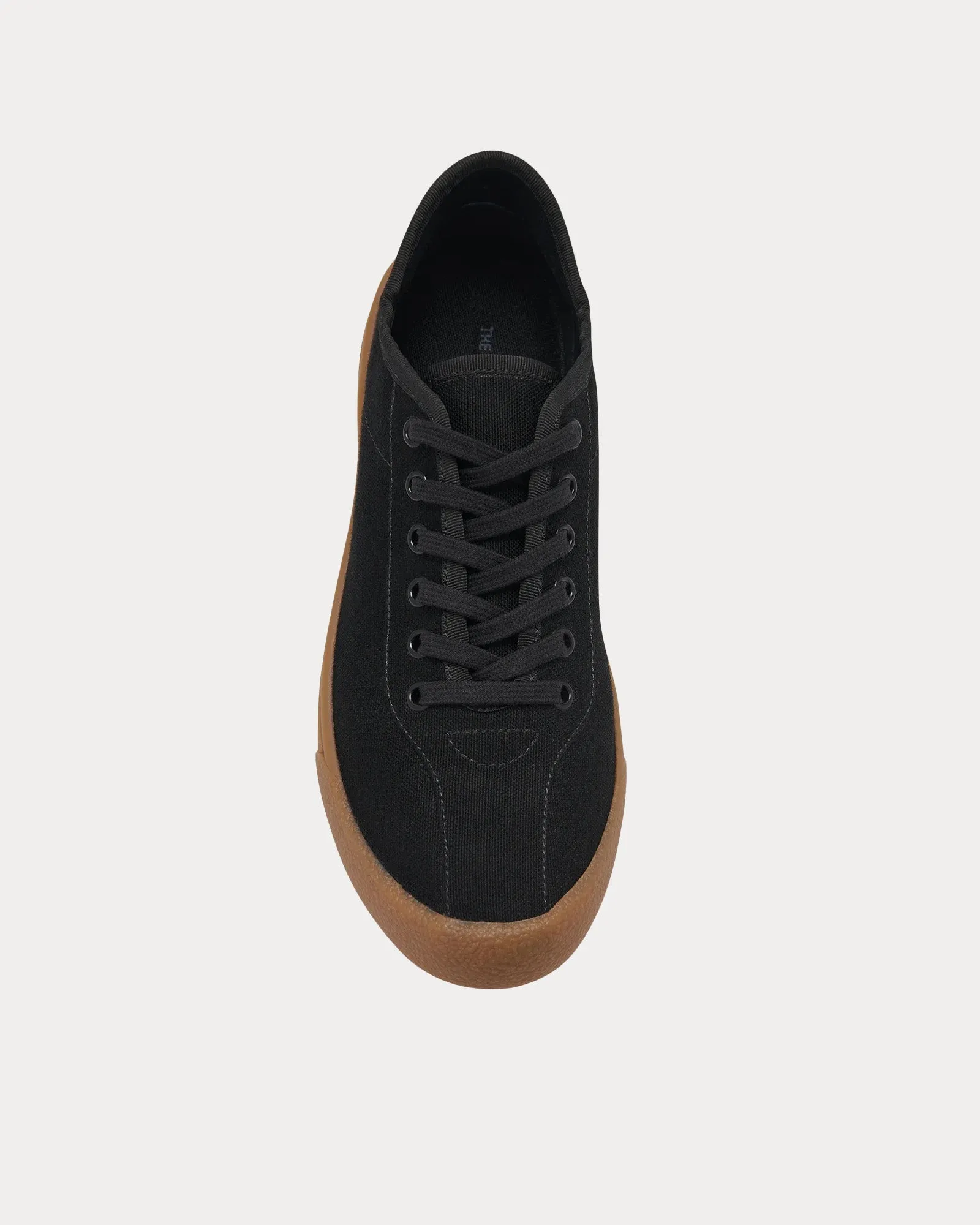 Canvas in Viscose & Linen Black Low Top Sneakers