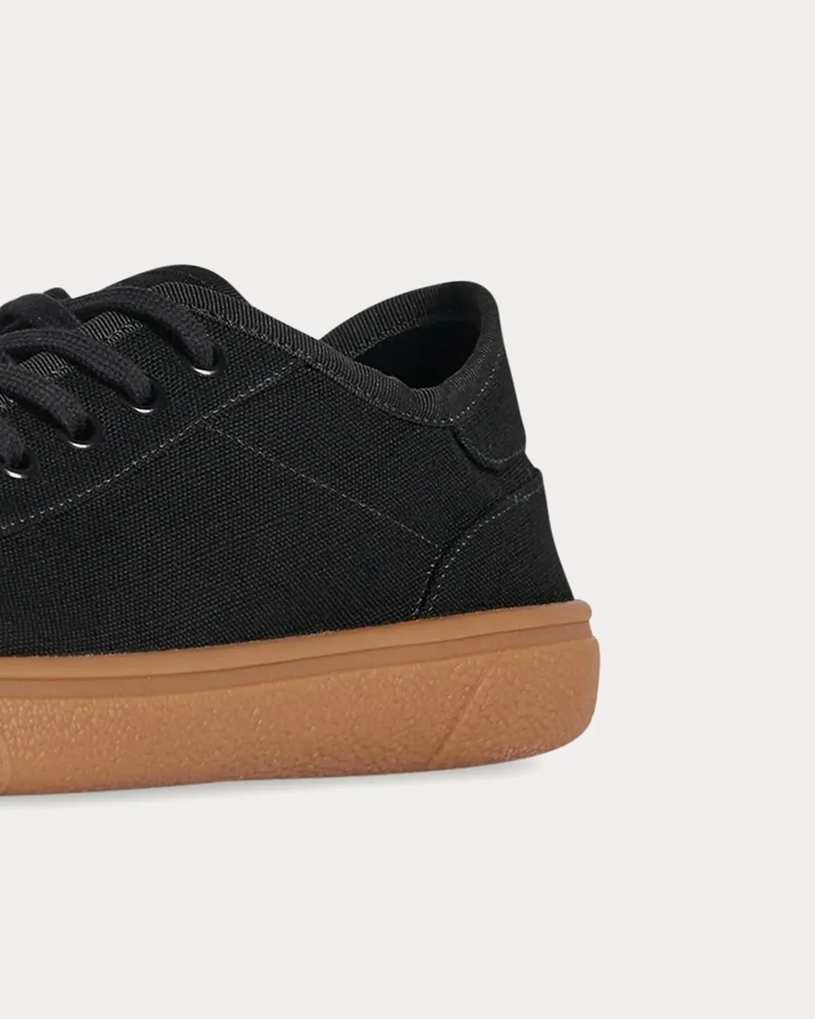 Canvas in Viscose & Linen Black Low Top Sneakers