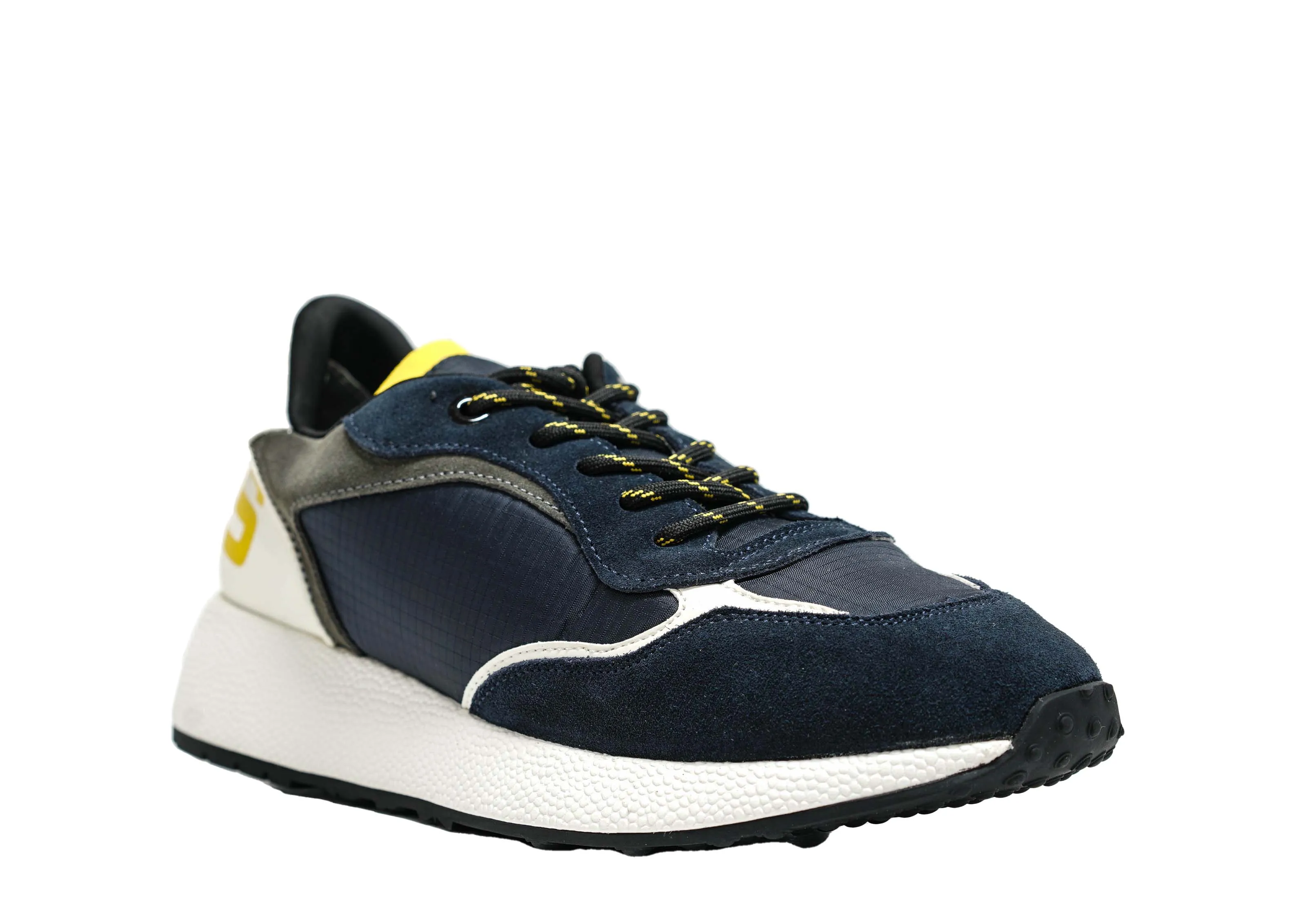 Cesare Paciotti 4US Men’s Navy & Yellow Sneaker BB9020
