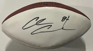 Chris Chambers Autographed Wilson White Panel NFL Football