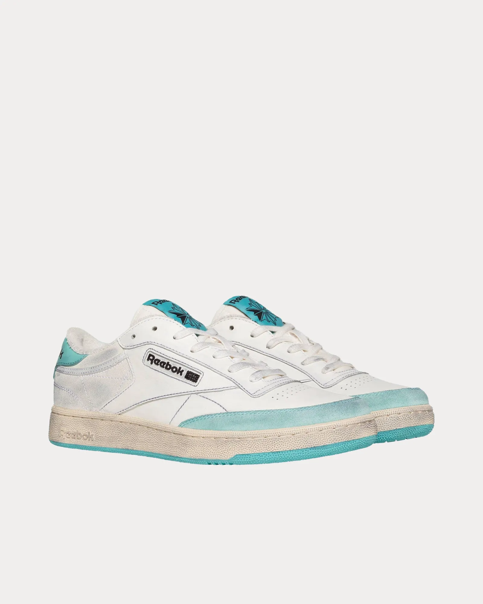 Club C Vintage Leather White / Light Blue Low Top Sneakers