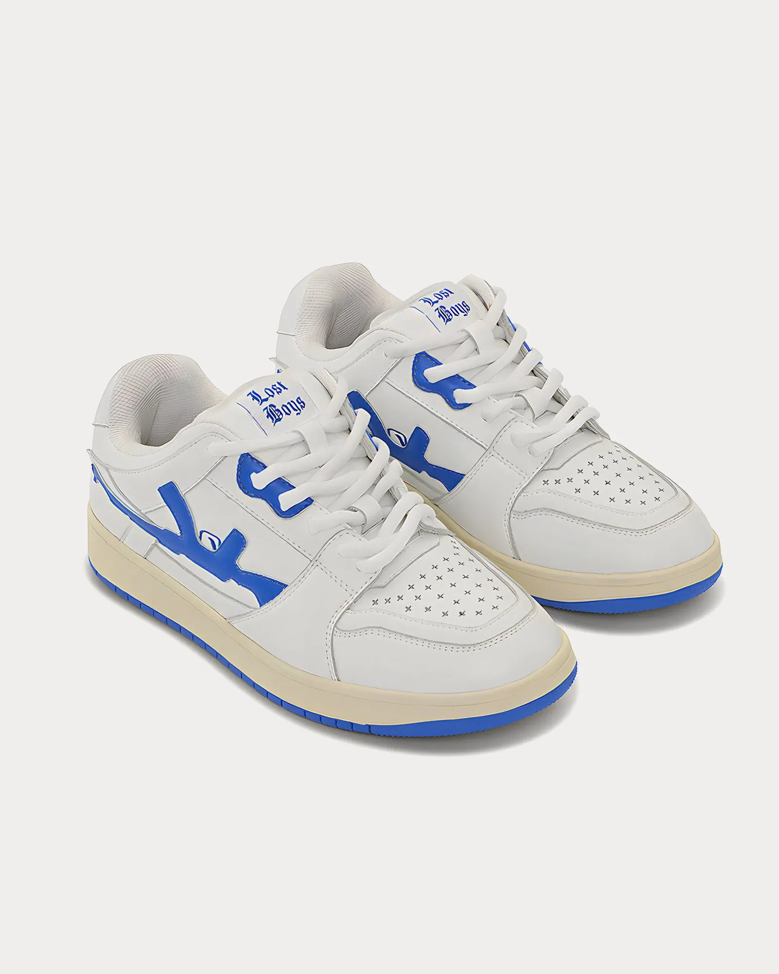 Cobalt Breeze White / Dark Blue Low Top Sneakers