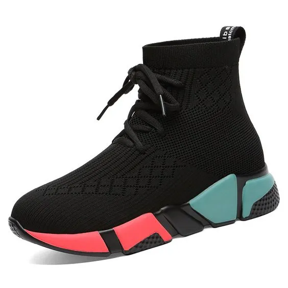 Color Block High Top Casual Sneaker Shoes