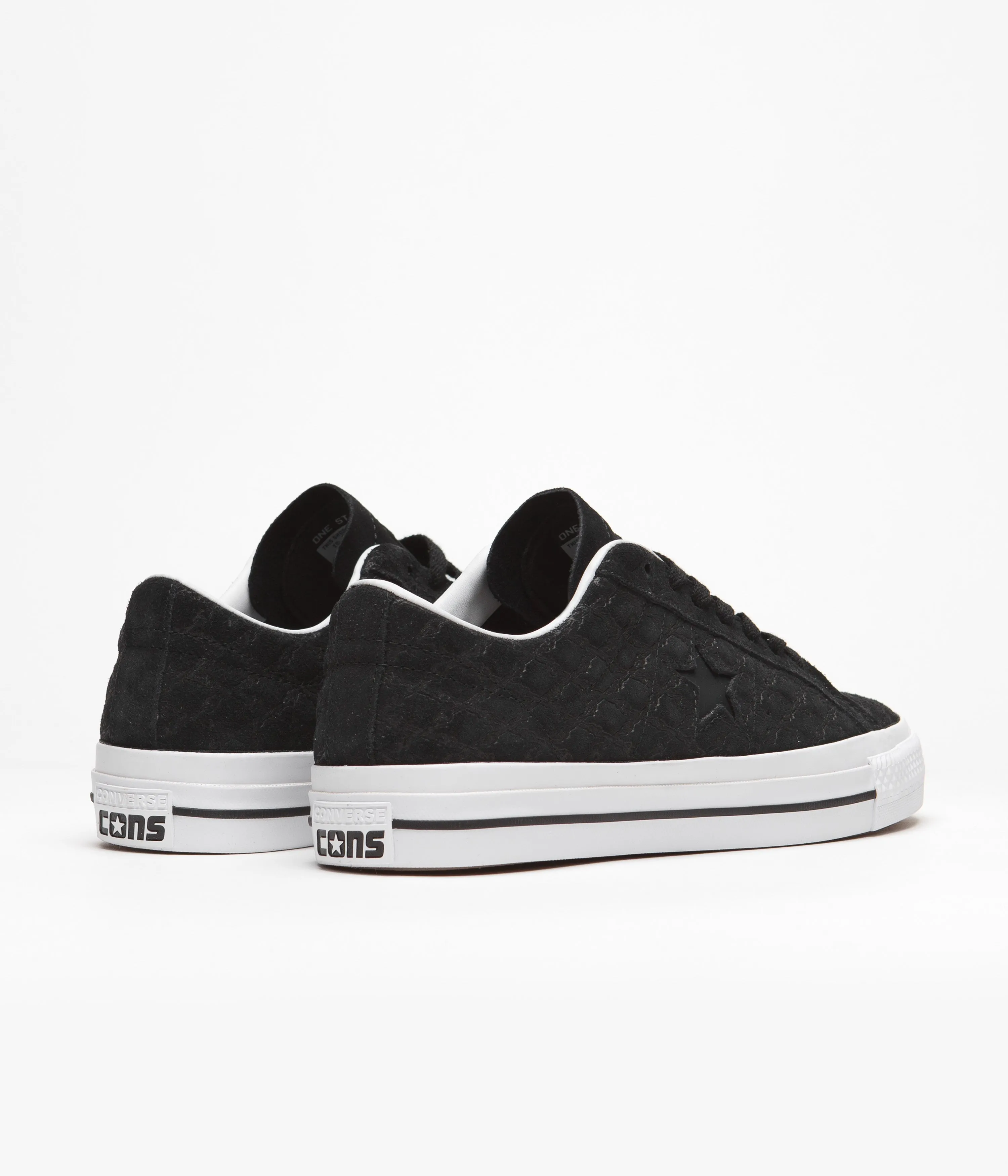 Converse One Star Pro Bones Ox Shoes - Black / Black / White