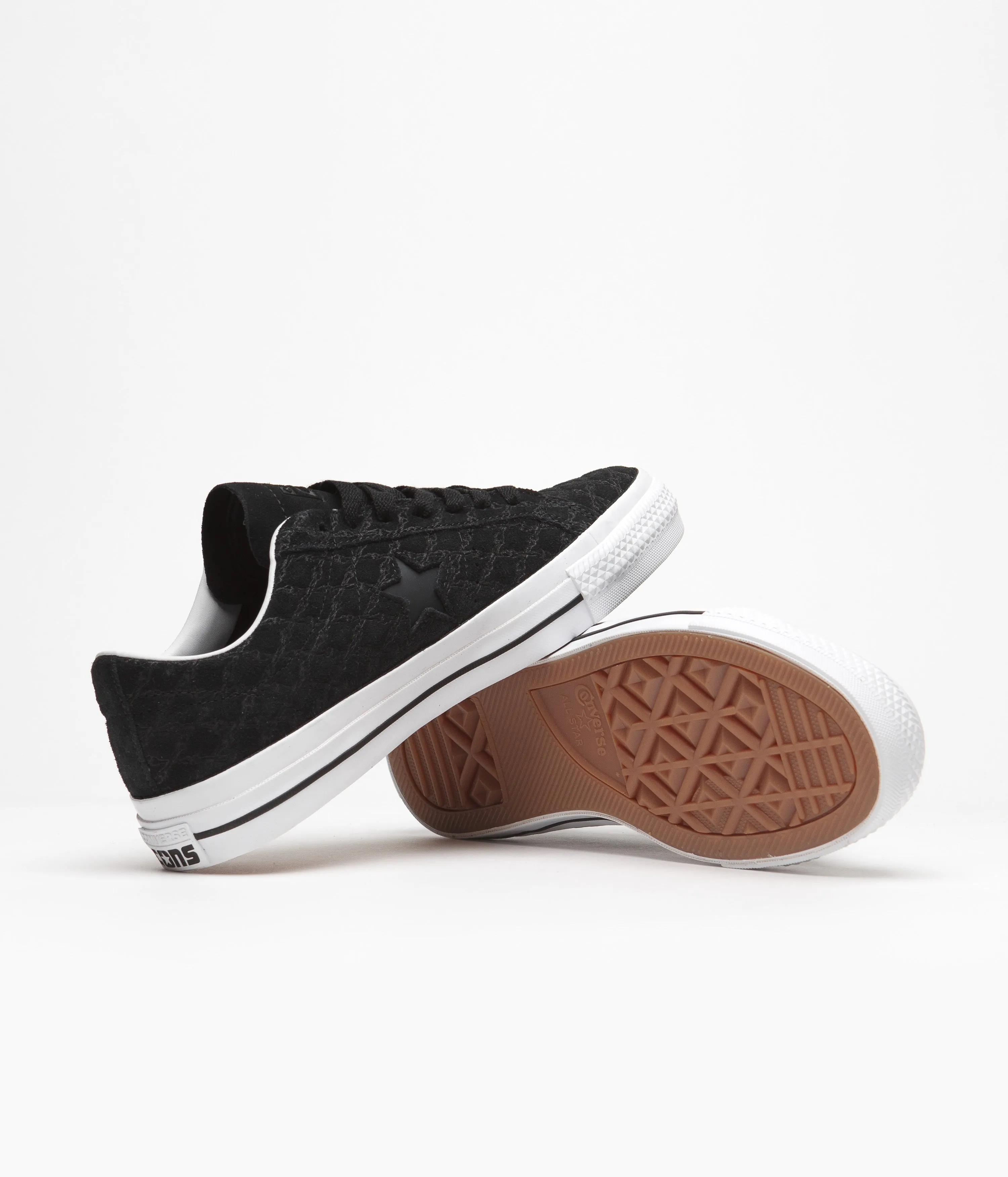 Converse One Star Pro Bones Ox Shoes - Black / Black / White