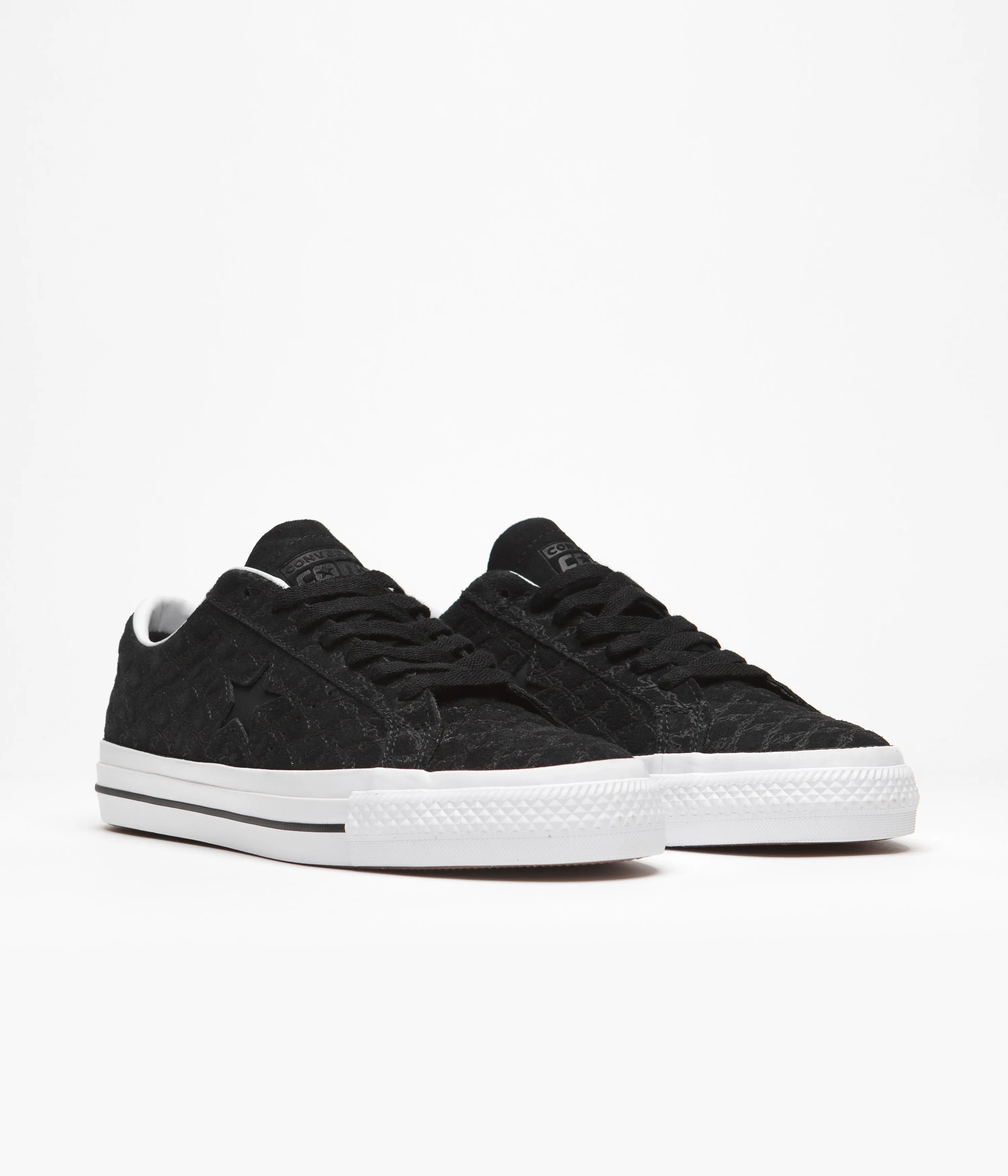 Converse One Star Pro Bones Ox Shoes - Black / Black / White