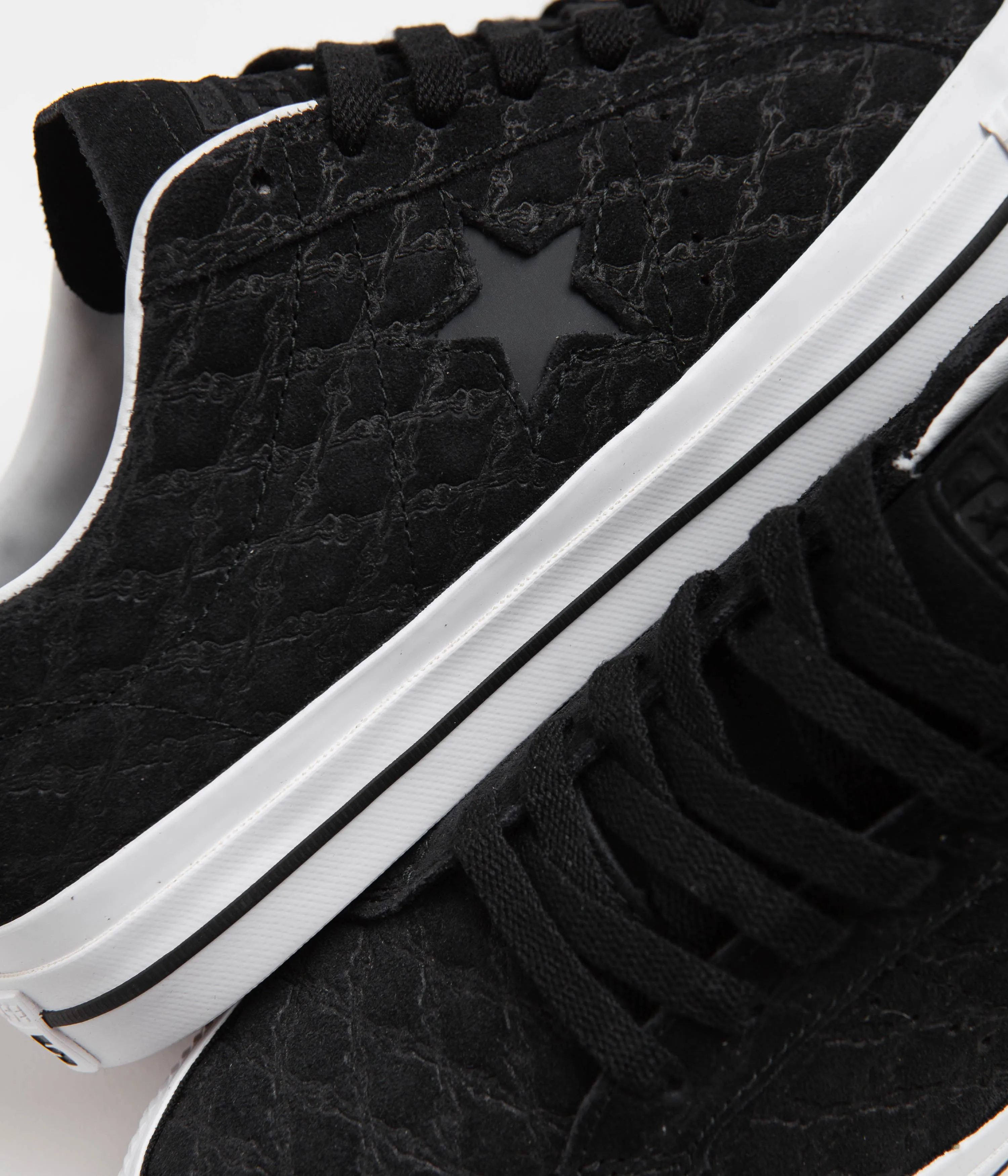 Converse One Star Pro Bones Ox Shoes - Black / Black / White