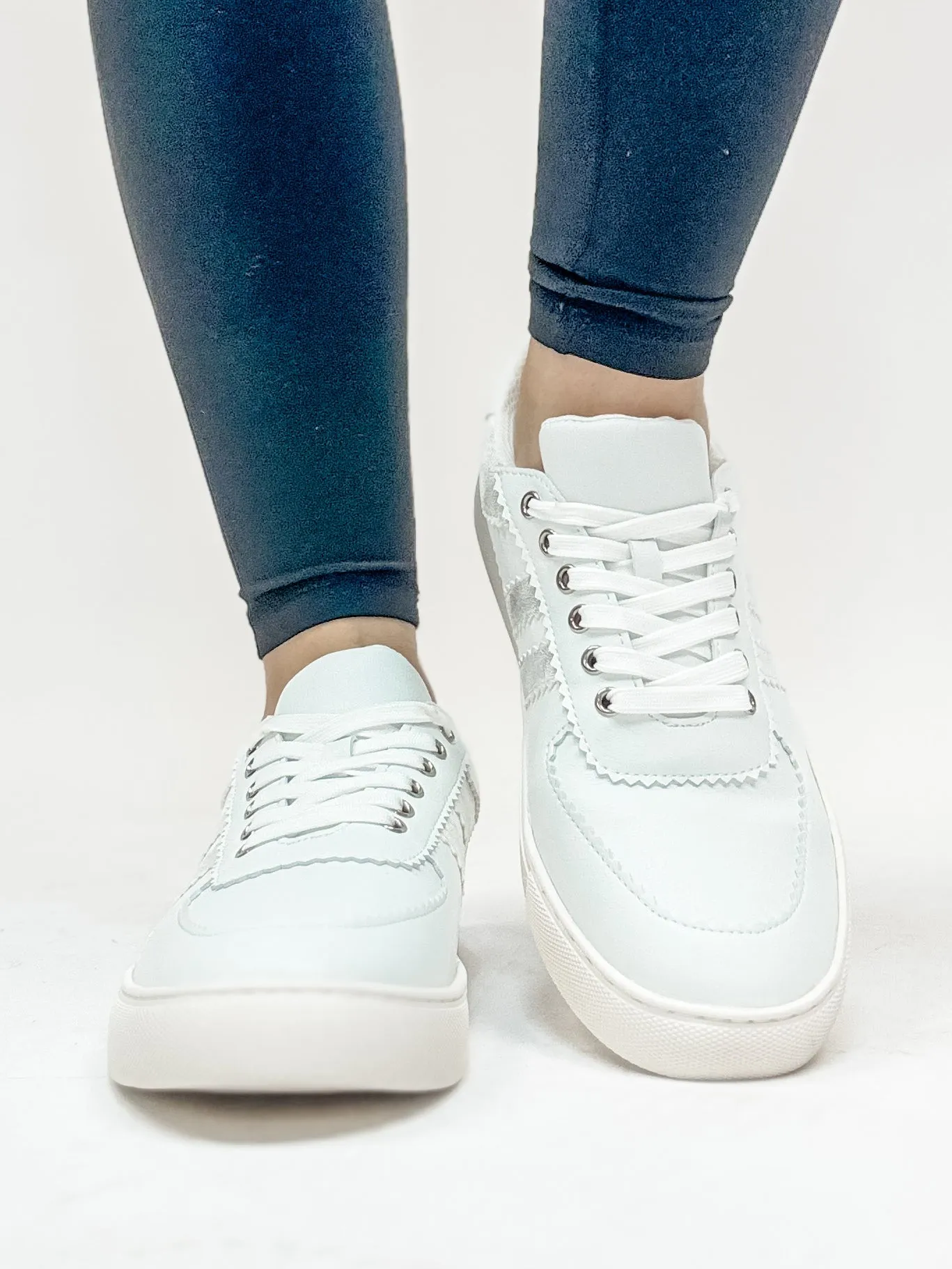 Corky's White Rizz Sneakers