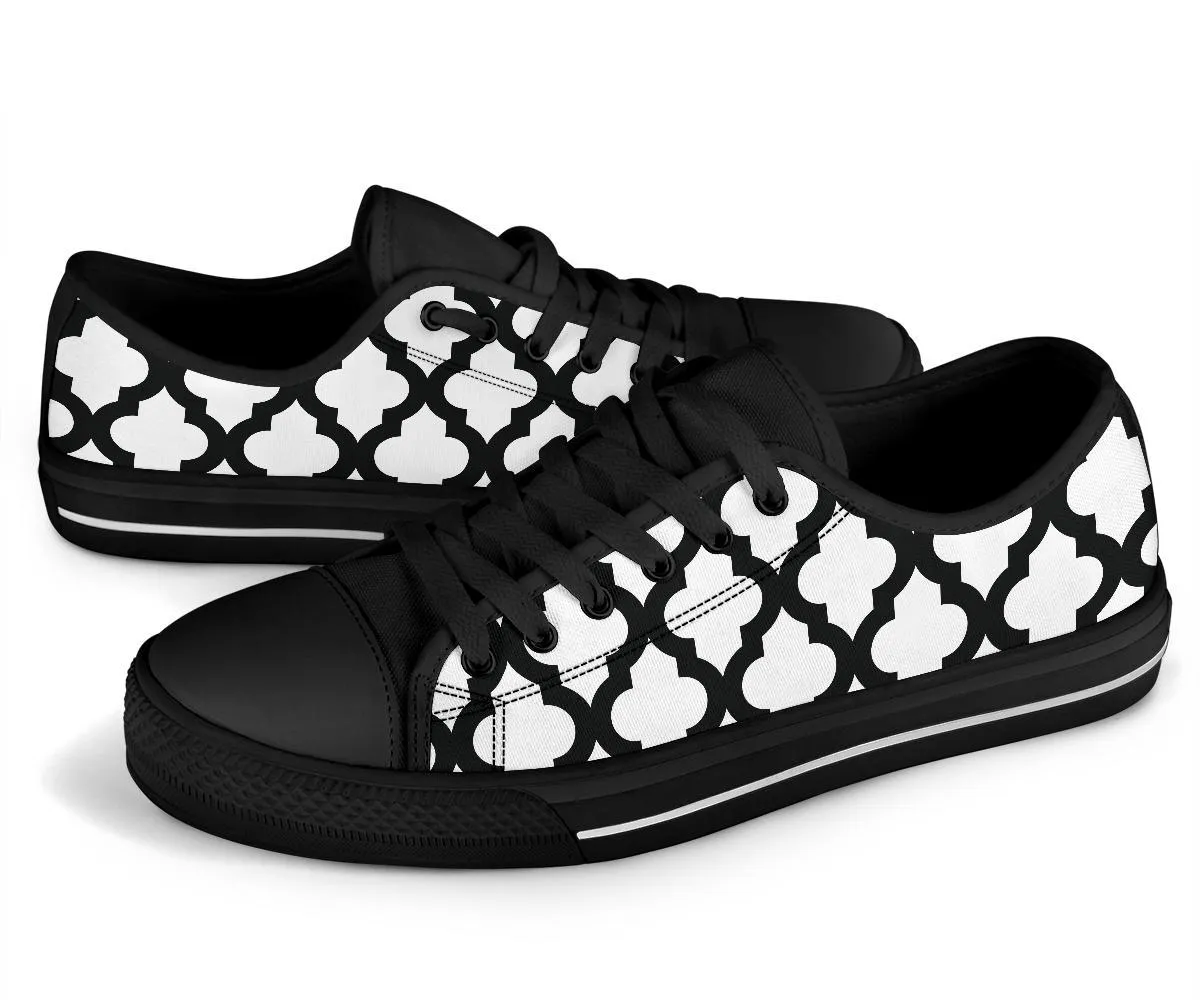 Custom Sneakers-Black and White Series 125