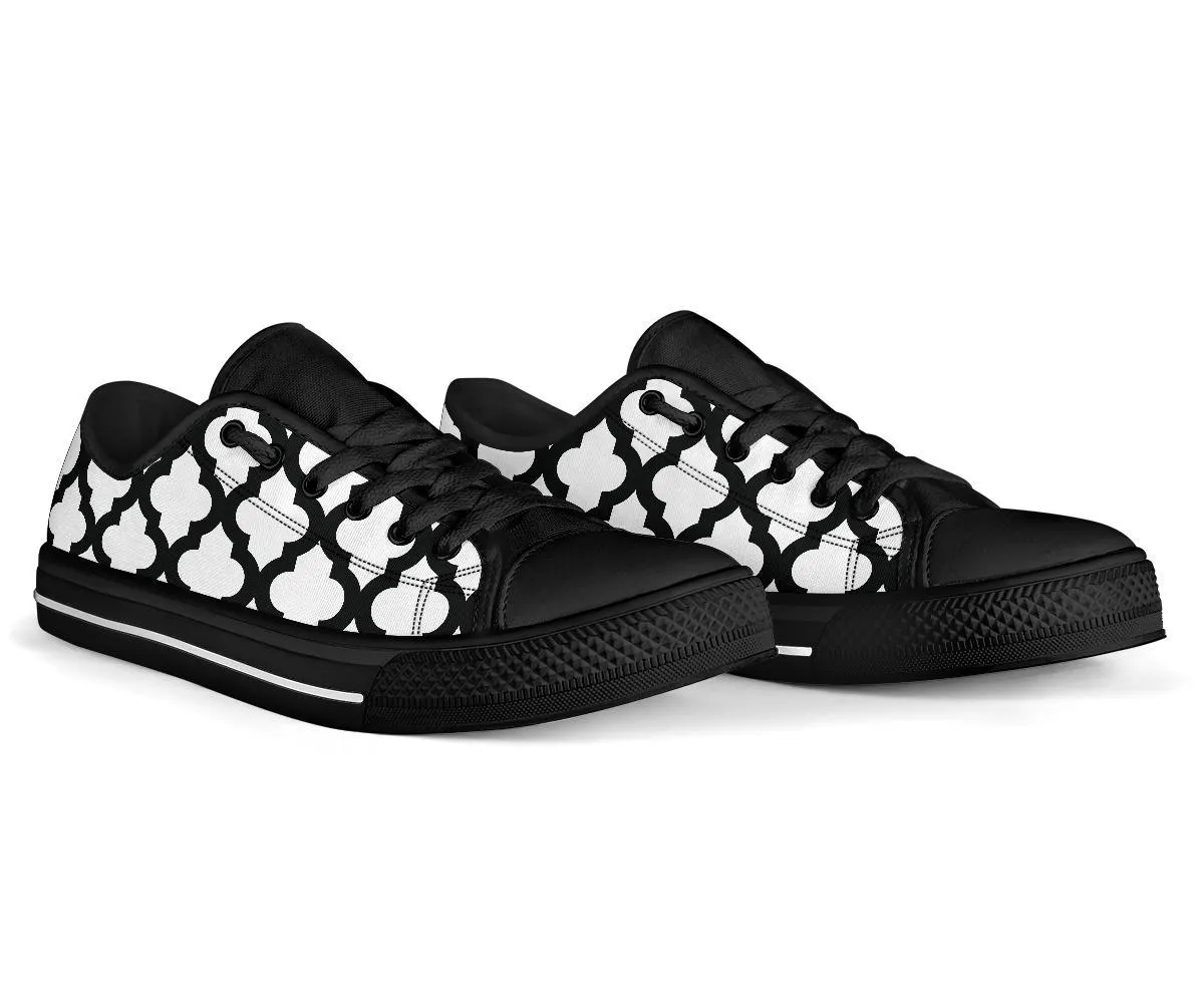 Custom Sneakers-Black and White Series 125
