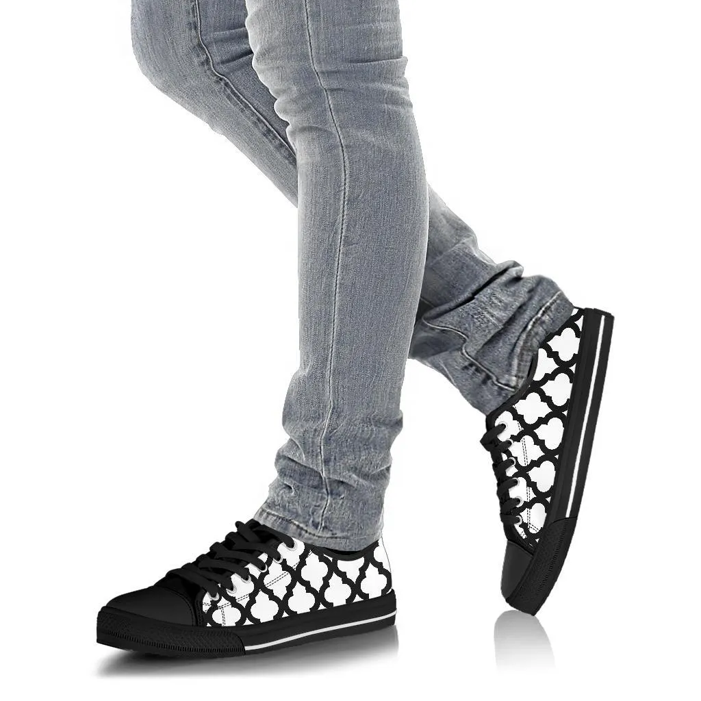 Custom Sneakers-Black and White Series 125
