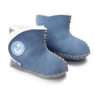 Cwtch Sheepskin Bootees Blue