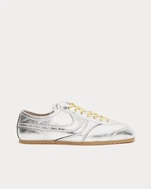 Dustin Leather Silver Low Top Sneakers