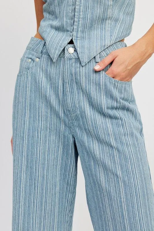 Emily Mid Rise Wide Leg Pants