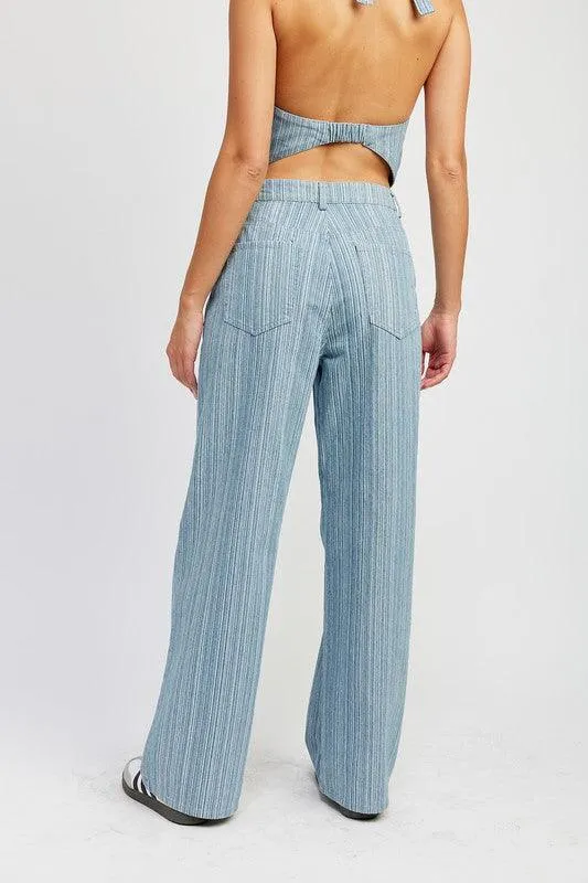 Emily Mid Rise Wide Leg Pants