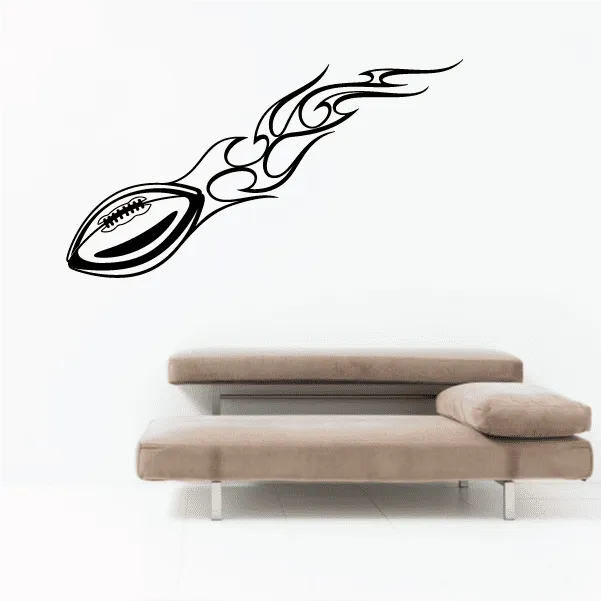 Flaming Football Decal