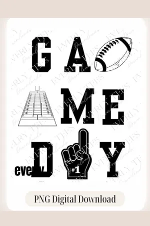 Football Game Day Design PNG Download