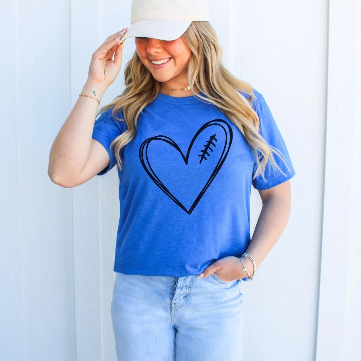 Football Heart Graphic Tee