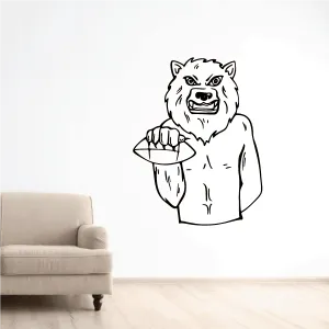 Football Mascot Wall Decal - Vinyl Decal - Car Decal - CDS122