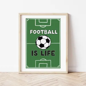 Football Pitch Print - white