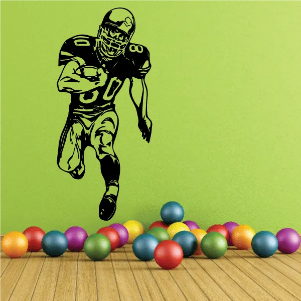 Football Player Wall Decal - Vinyl Decal - Car Decal - CDS112