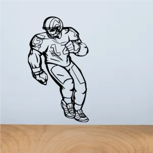 Football Player Wall Decal - Vinyl Decal - Car Decal - CDS139