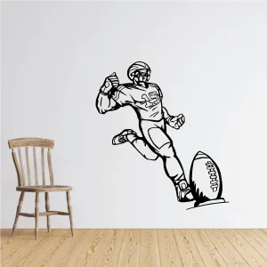 Football Player Wall Decal - Vinyl Decal - Car Decal - CDS142