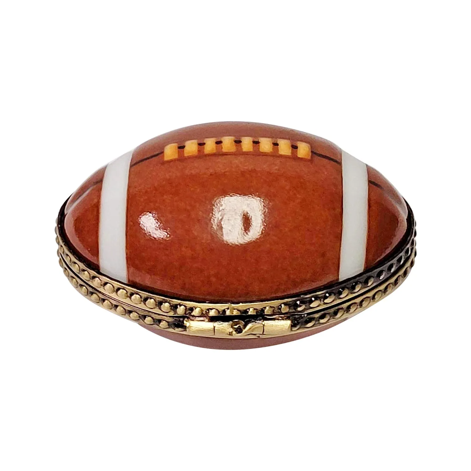 Football with Removable Football Helmet Limoges Porcelain Box