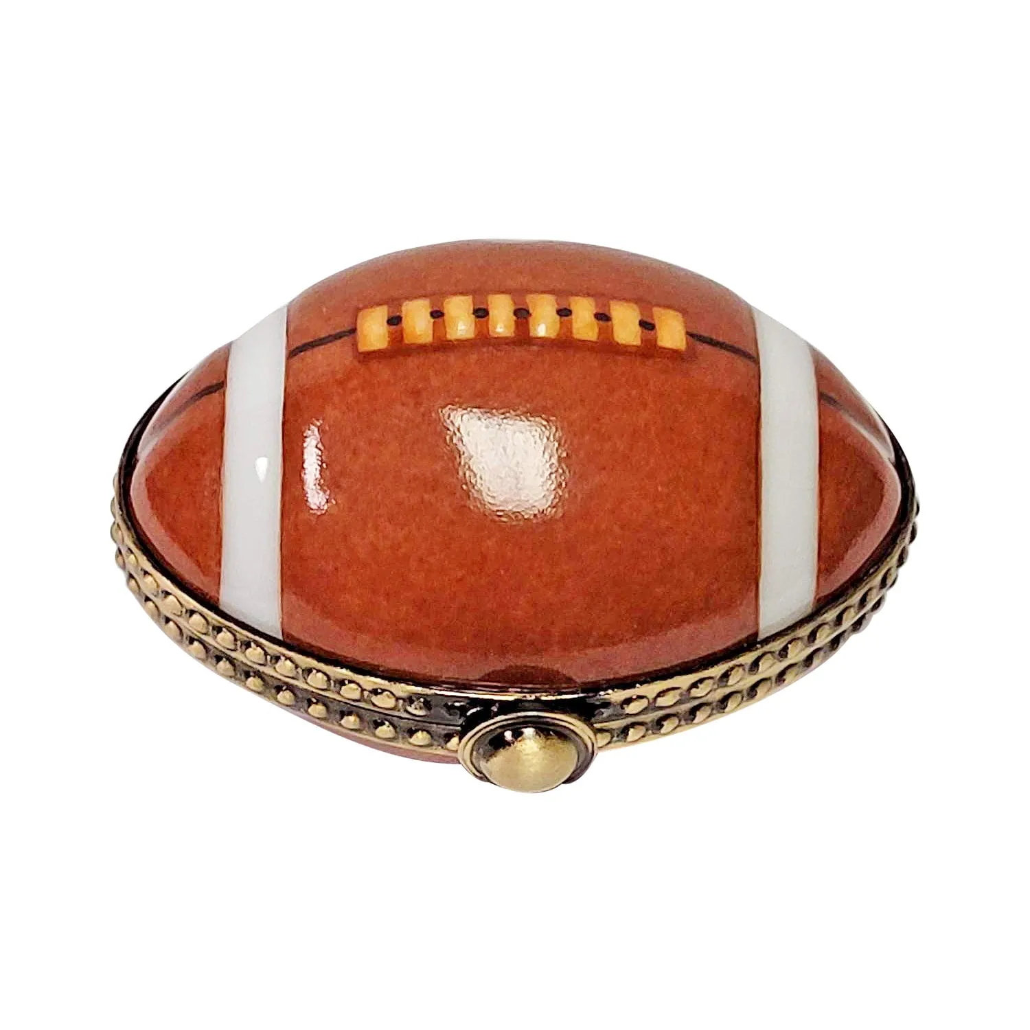 Football with Removable Football Helmet Limoges Porcelain Box