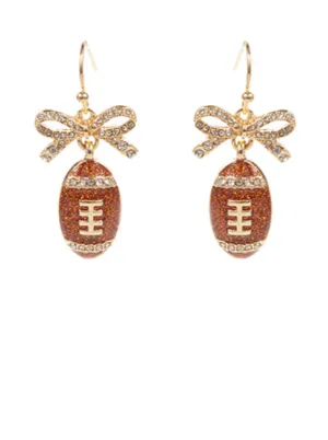 Glam Football Earrings