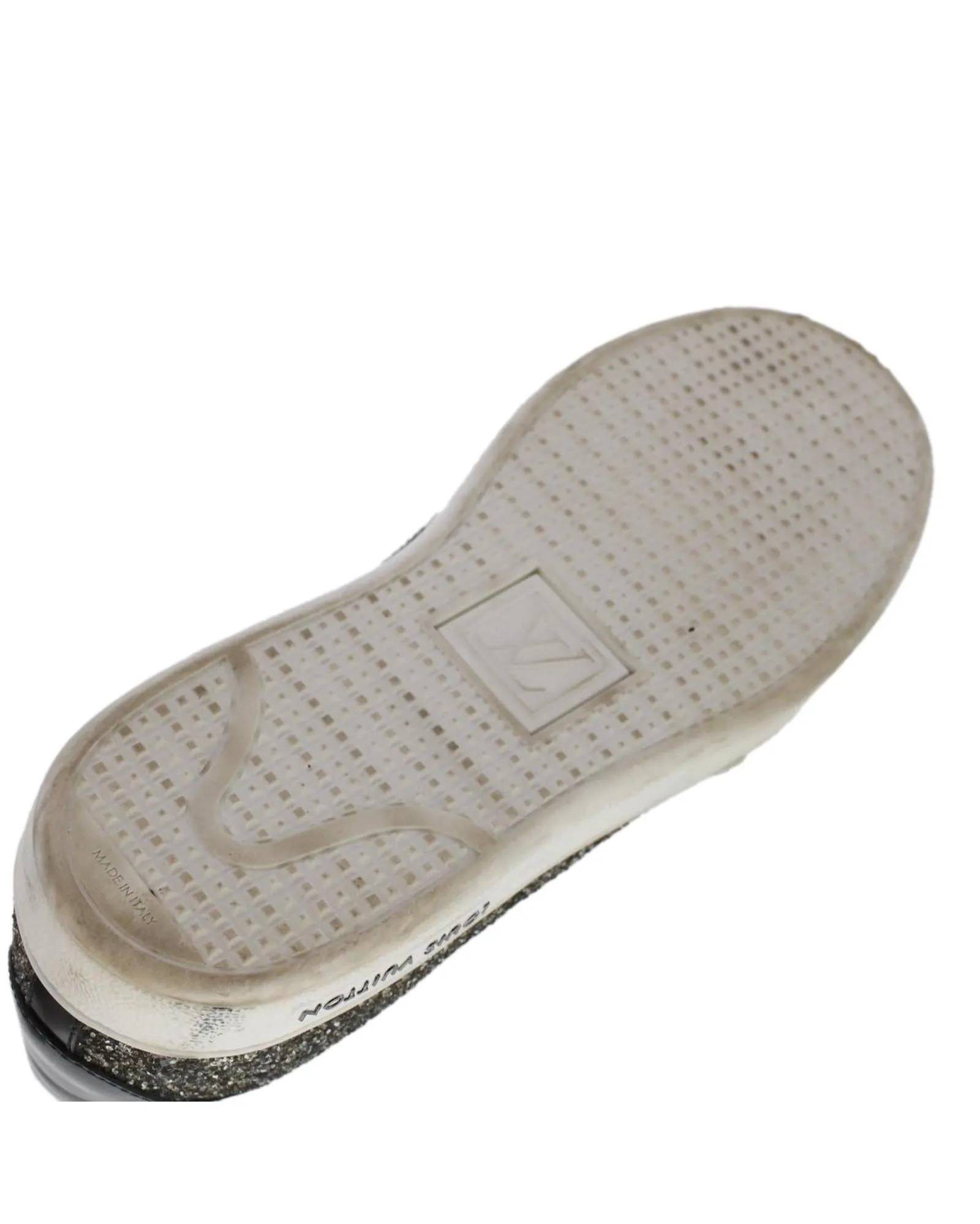 Glitter Leather Low Line Sneakers