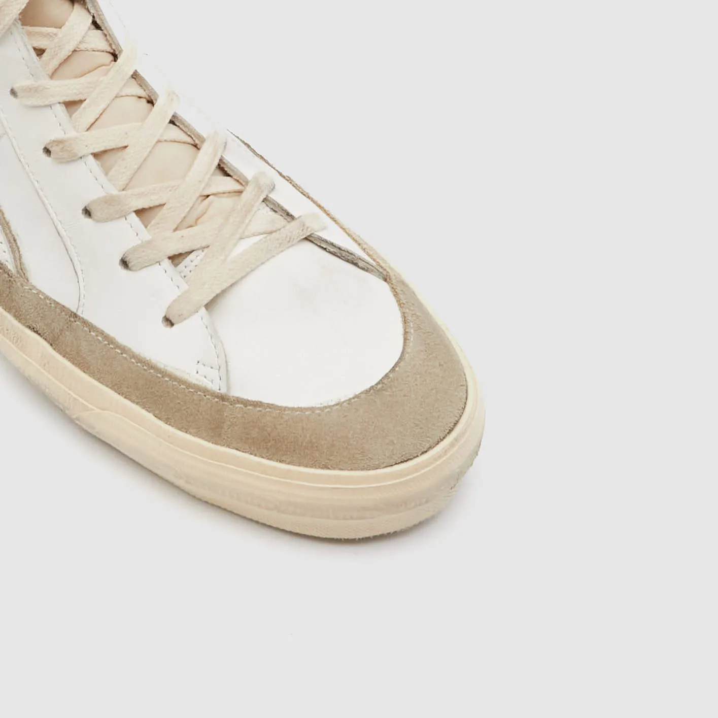 Golden Goose Silde High White Black Star Tau Sneaker