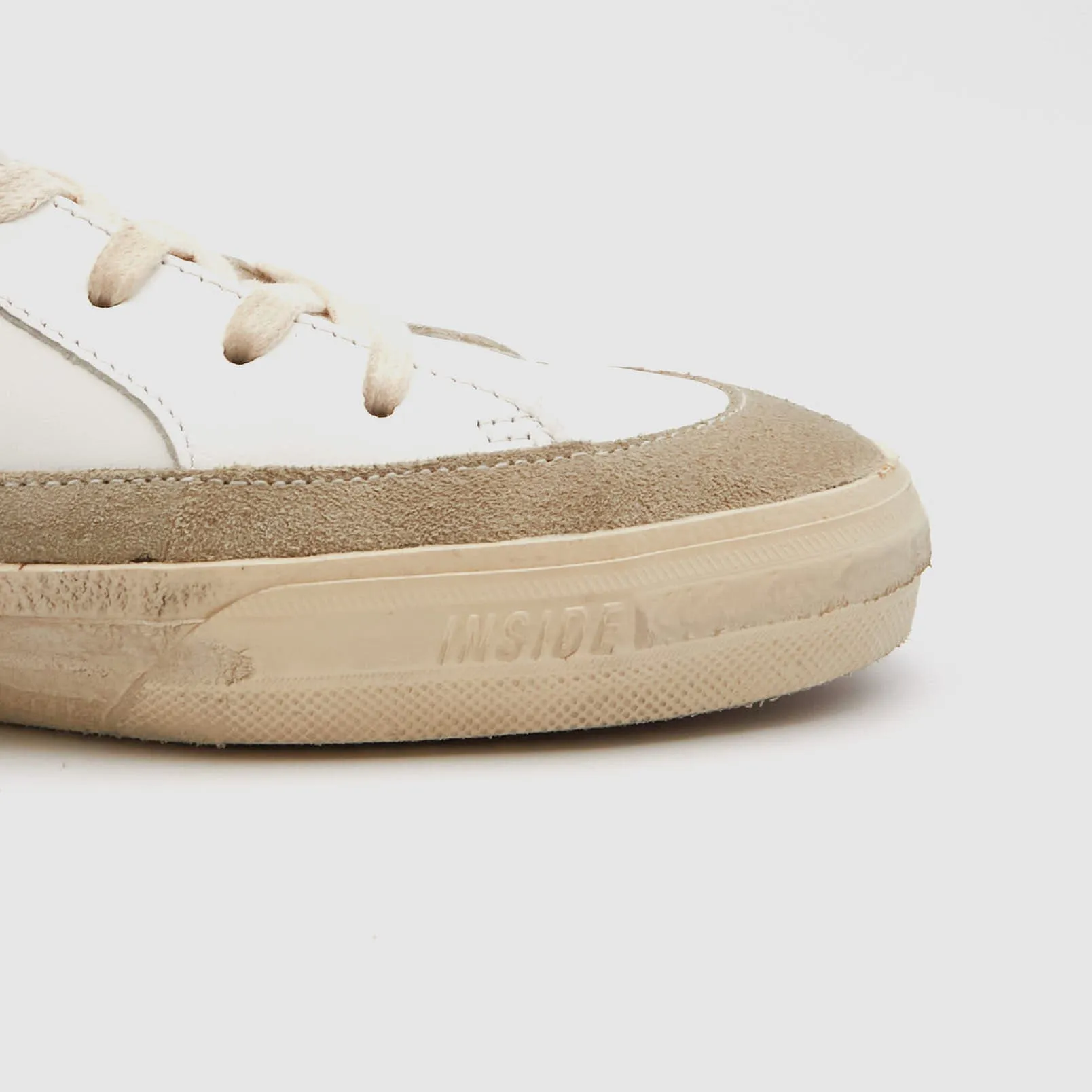 Golden Goose Silde High White Black Star Tau Sneaker