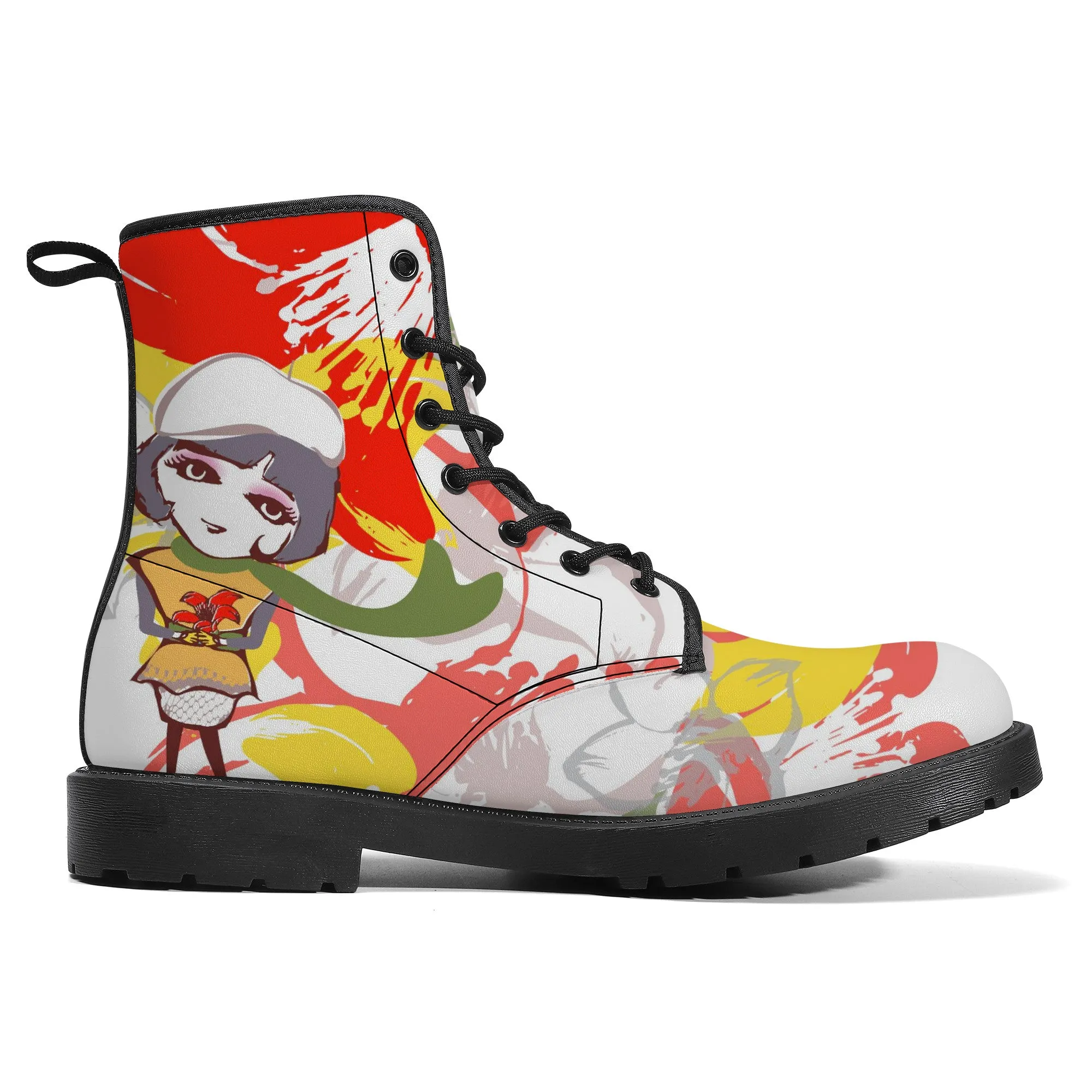 Heroflower Vegan Leather Boots (No Chinese characters）