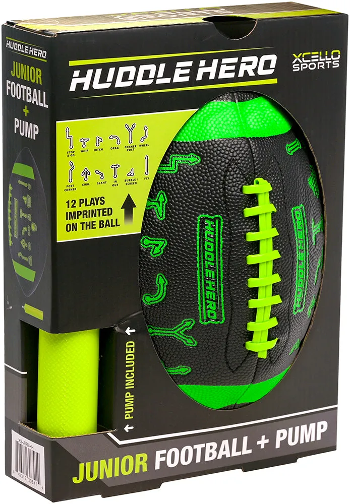 Huddle Hero Junior Football Green/Black
