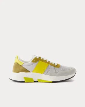 Jagga Suede Technical Fabric Grey / Yellow Low Top Sneakers