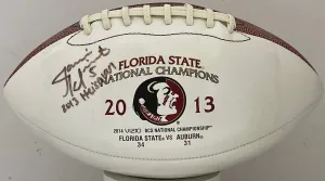 Jameis Winston Autographed 2013 National Champions Football (JSA)